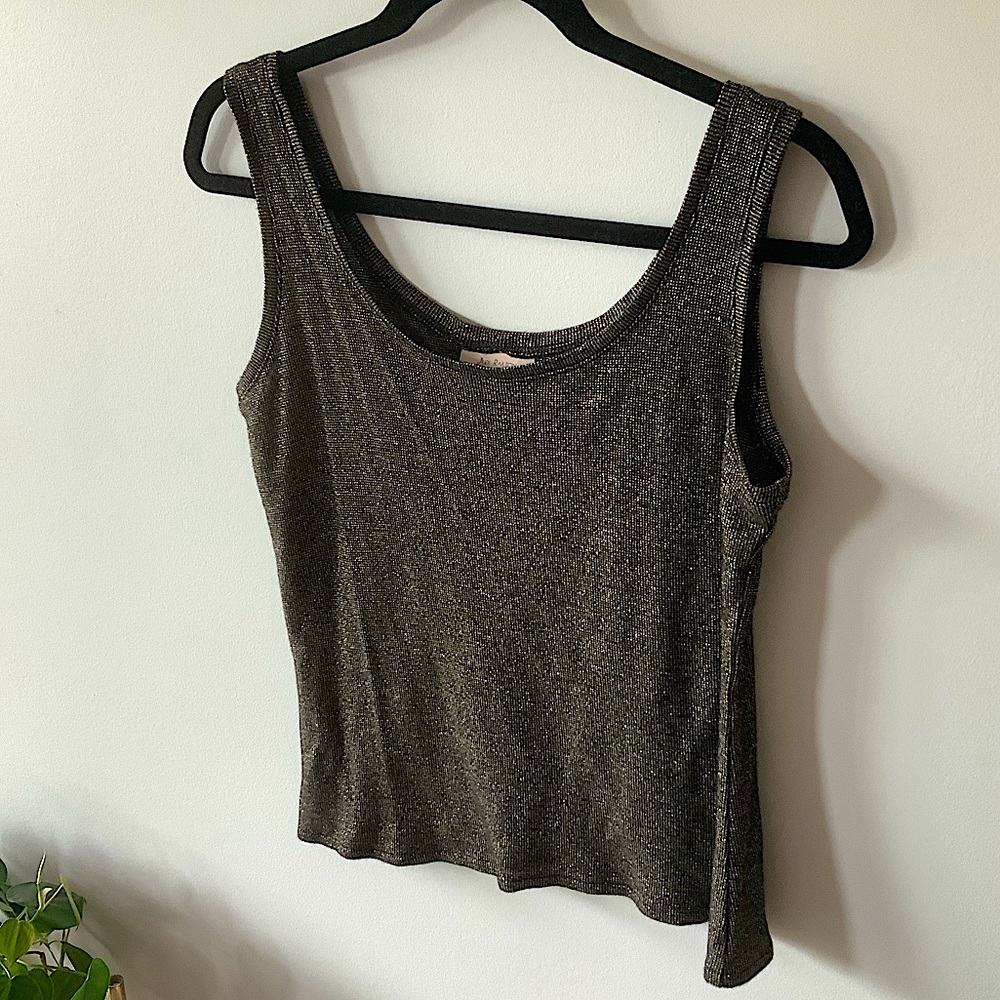 Black + Gold Sleeveless Top